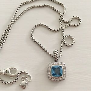 David Yurman Albion Necklace in Blue Topaz
